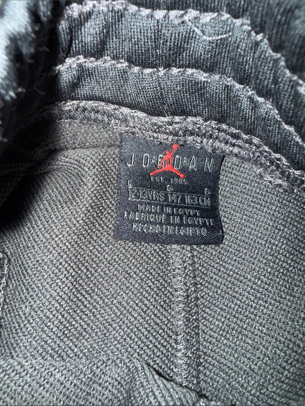 Jordan Black Kids' Sweatpants with Red Jumpman